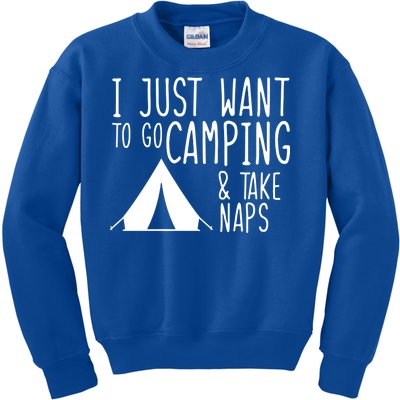 Camping And Napping Kids Sweatshirt