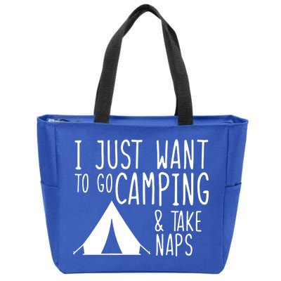 Camping And Napping Zip Tote Bag