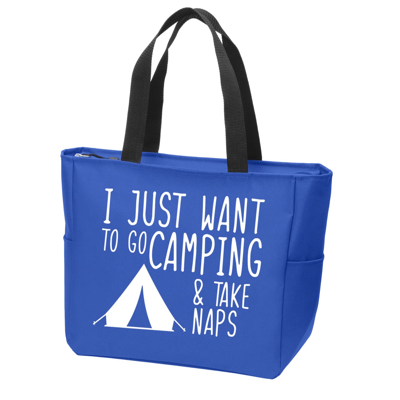 Camping And Napping Zip Tote Bag