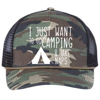 Camping And Napping Retro Rope Trucker Hat Cap