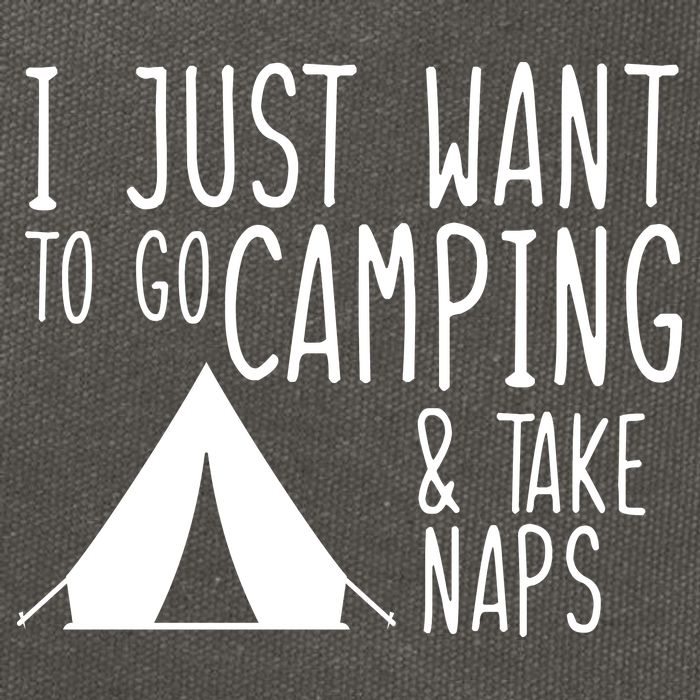 Camping And Napping Cotton Canvas Backpack