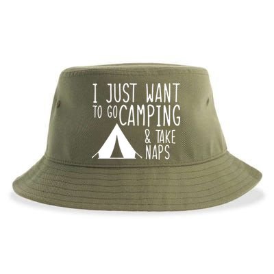 Camping And Napping Sustainable Bucket Hat