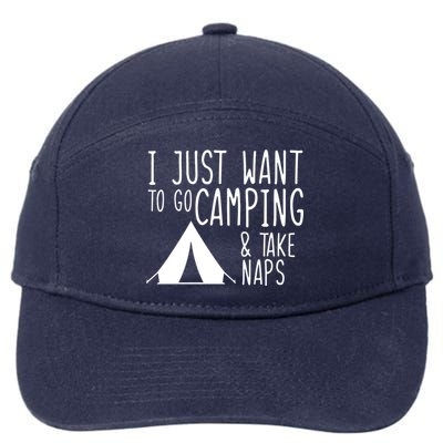 Camping And Napping 7-Panel Snapback Hat