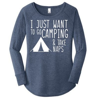 Camping And Napping Women's Perfect Tri Tunic Long Sleeve Shirt