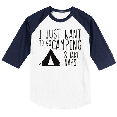 Camping And Napping Baseball Sleeve Shirt