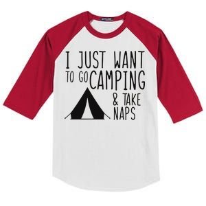 Camping And Napping Kids Colorblock Raglan Jersey