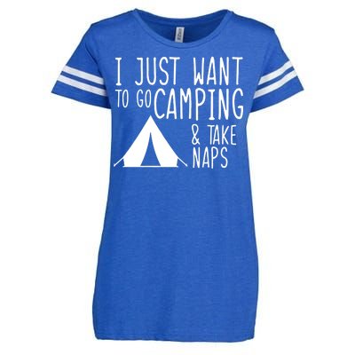 Camping And Napping Enza Ladies Jersey Football T-Shirt