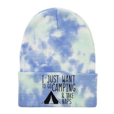 Camping And Napping Tie Dye 12in Knit Beanie