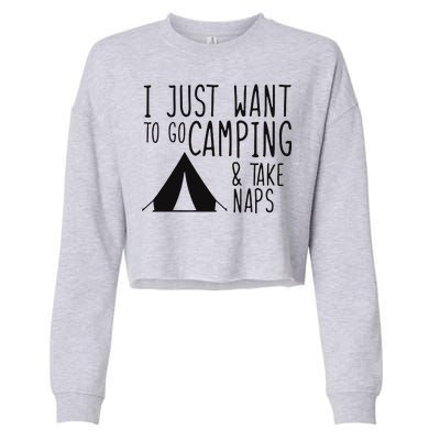 Camping And Napping Cropped Pullover Crew