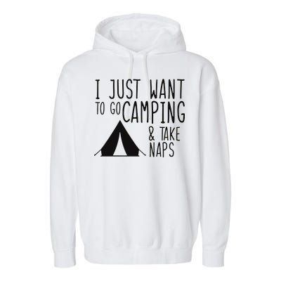 Camping And Napping Garment-Dyed Fleece Hoodie