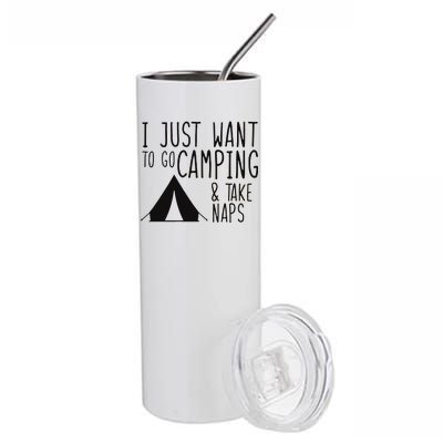 Camping And Napping Stainless Steel Tumbler