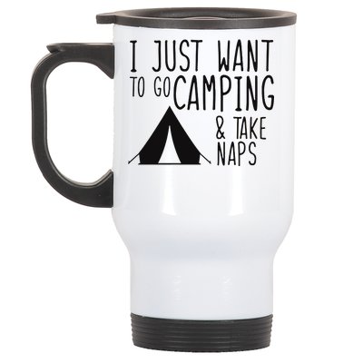 Camping And Napping Stainless Steel Travel Mug