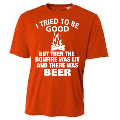 Camping Bonfire And Beer Cooling Performance Crew T-Shirt