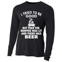 Camping Bonfire And Beer Cooling Performance Long Sleeve Crew