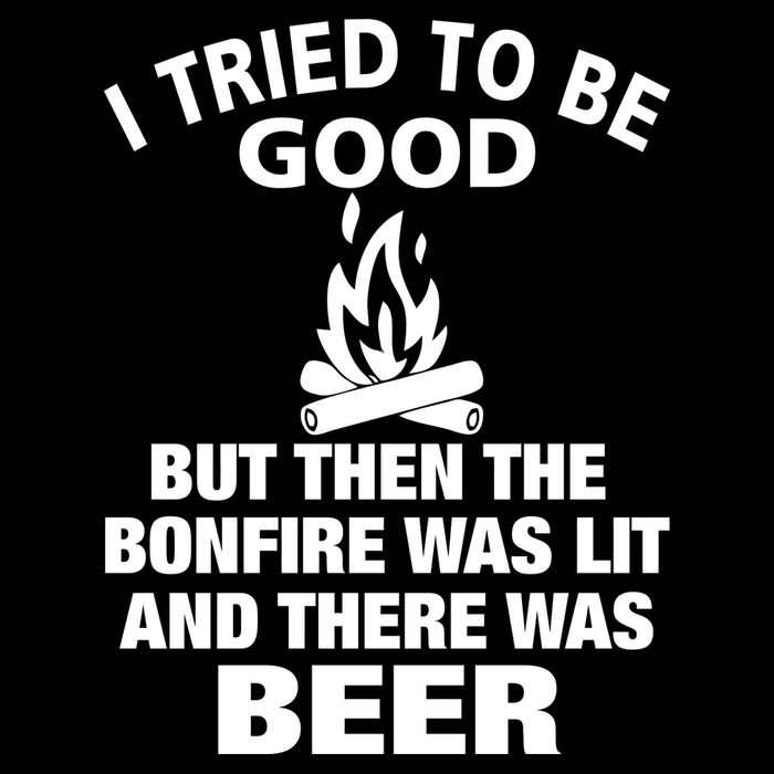 Camping Bonfire And Beer Cooling Performance Long Sleeve Crew