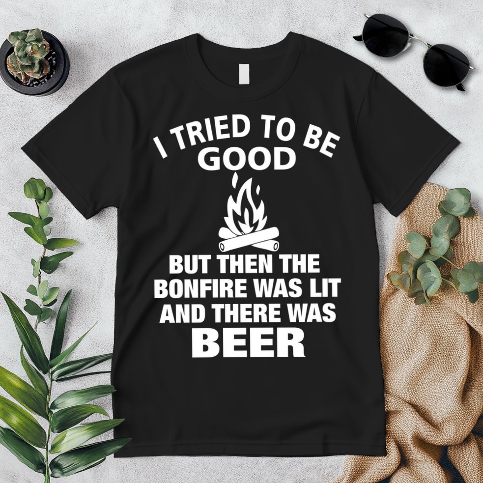 Camping Bonfire And Beer Premium T-Shirt