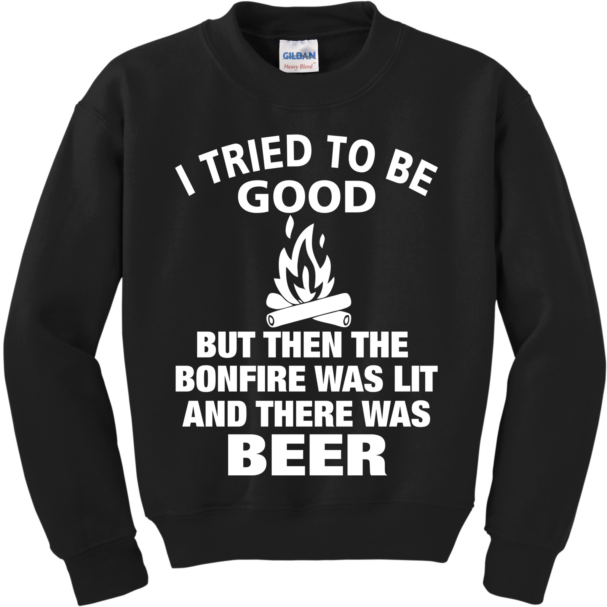 Camping Bonfire And Beer Kids Sweatshirt