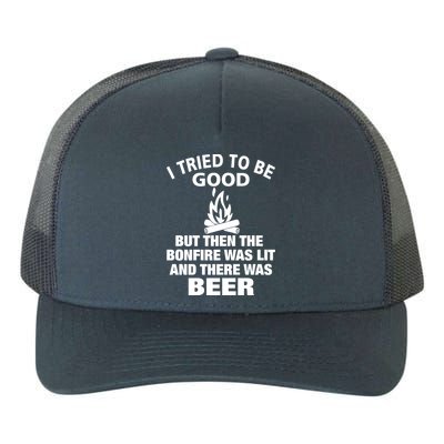 Camping Bonfire And Beer Yupoong Adult 5-Panel Trucker Hat