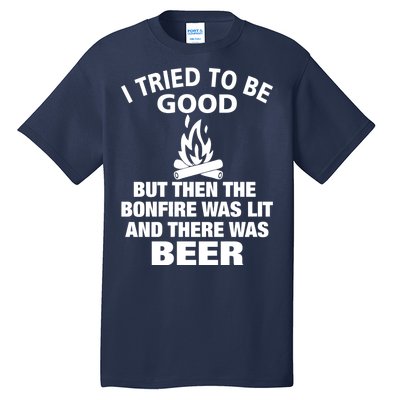 Camping Bonfire And Beer Tall T-Shirt