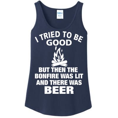 Camping Bonfire And Beer Ladies Essential Tank