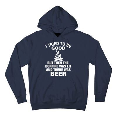 Camping Bonfire And Beer Tall Hoodie