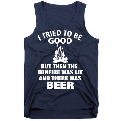 Camping Bonfire And Beer Tank Top