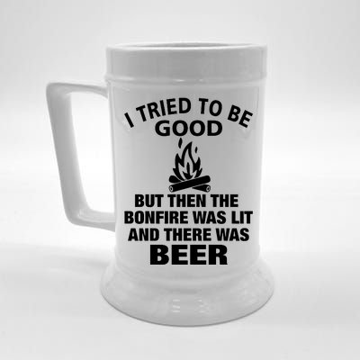 Camping Bonfire And Beer Beer Stein