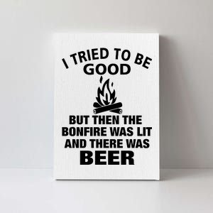 Camping Bonfire And Beer Canvas