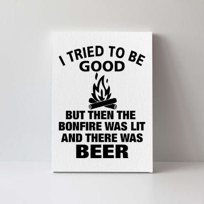 Camping Bonfire And Beer Canvas