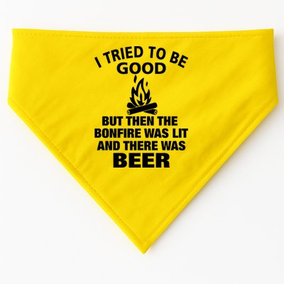 Camping Bonfire And Beer USA-Made Doggie Bandana