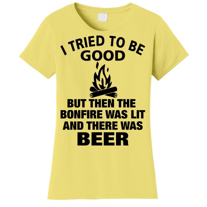 Camping Bonfire And Beer Women's T-Shirt