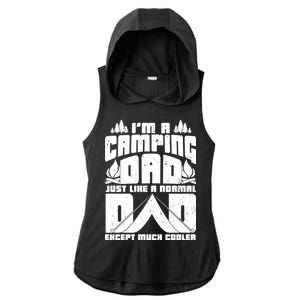 Camping Dad Ladies PosiCharge Tri-Blend Wicking Draft Hoodie Tank