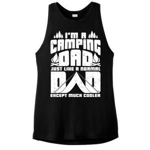 Camping Dad Ladies PosiCharge Tri-Blend Wicking Tank