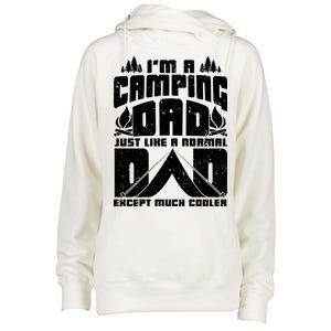 Camping Dad Womens Funnel Neck Pullover Hood