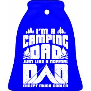 Camping Dad Ceramic Bell Ornament