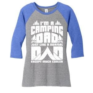 Camping Dad Women's Tri-Blend 3/4-Sleeve Raglan Shirt