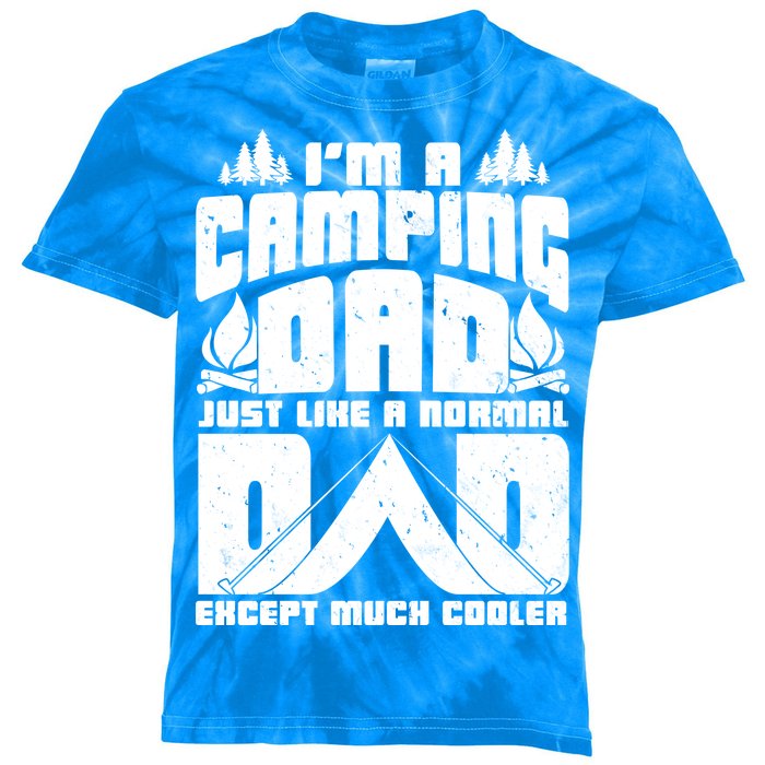 Camping Dad Kids Tie-Dye T-Shirt