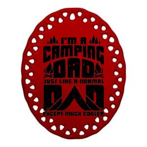 Camping Dad Ceramic Oval Ornament