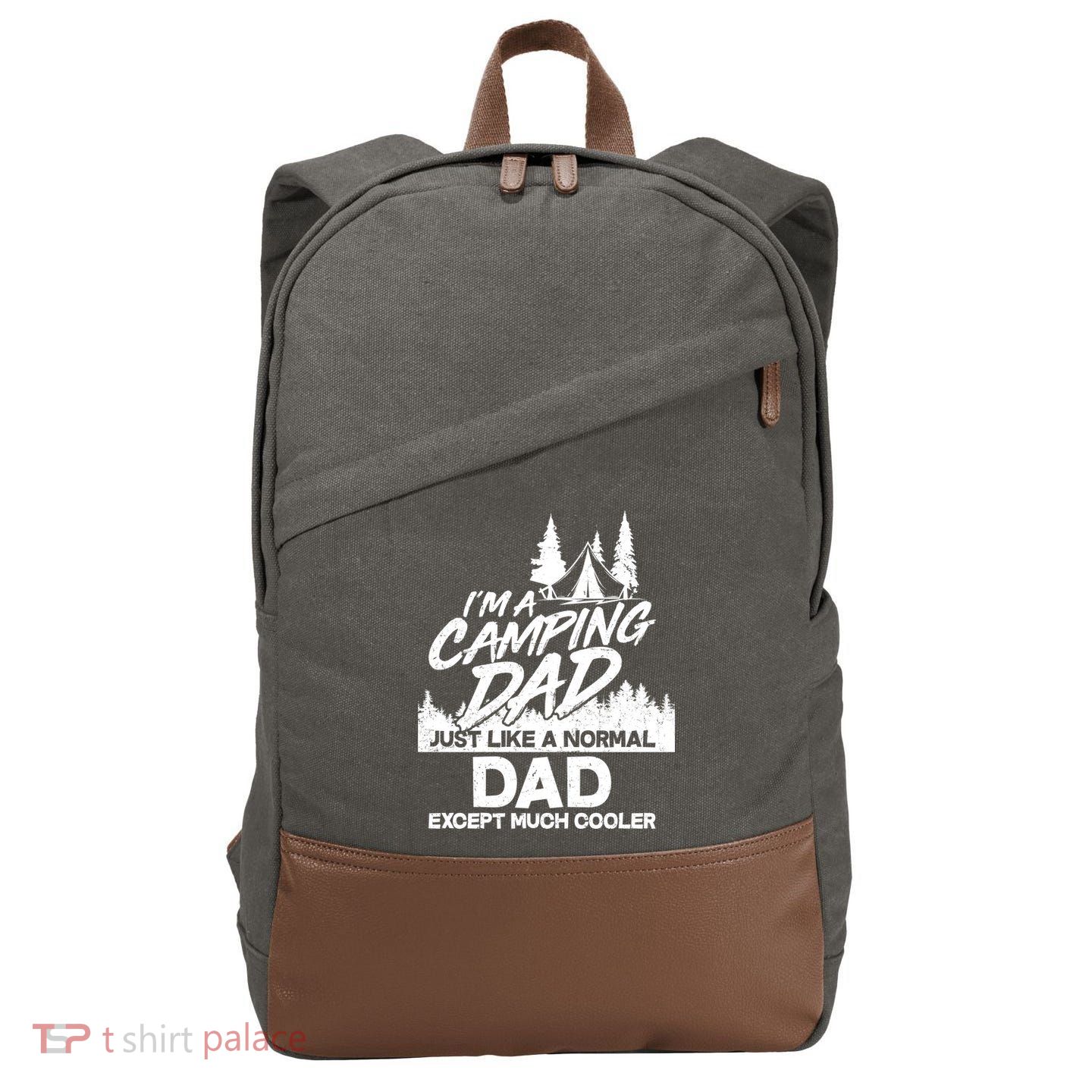 Camping Dad Just Like A Normal Dad But Much Cooler Cotton Canvas Backpack
