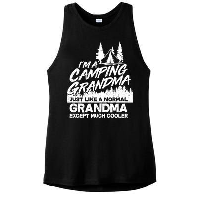 Camping Grandma Ladies PosiCharge Tri-Blend Wicking Tank