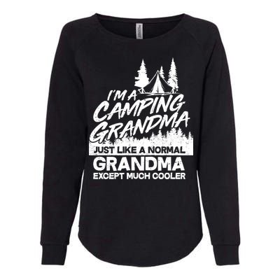 Camping Grandma Womens California Wash Sweatshirt