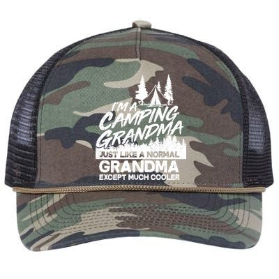 Camping Grandma Retro Rope Trucker Hat Cap