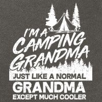 Camping Grandma Cotton Canvas Backpack