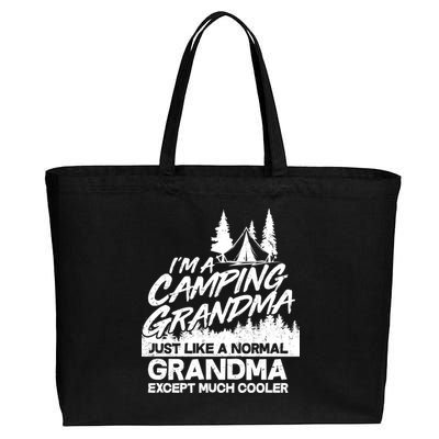 Camping Grandma Cotton Canvas Jumbo Tote