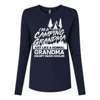 Camping Grandma Womens Cotton Relaxed Long Sleeve T-Shirt