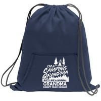 Camping Grandma Sweatshirt Cinch Pack Bag