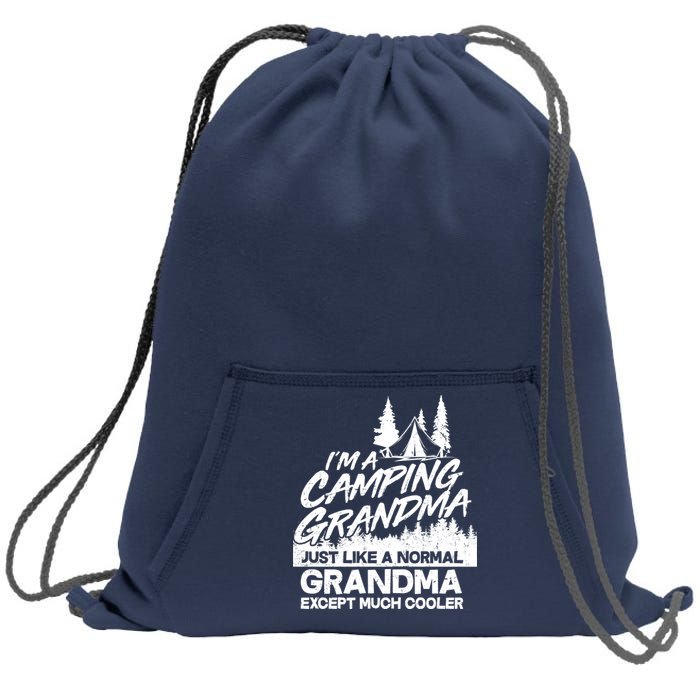 Camping Grandma Sweatshirt Cinch Pack Bag