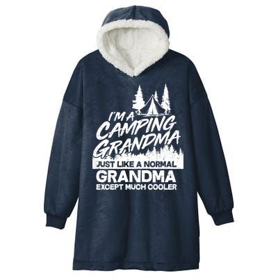 Camping Grandma Hooded Wearable Blanket