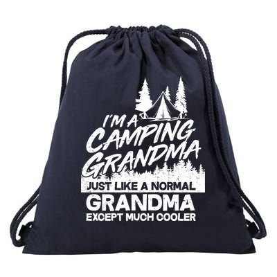 Camping Grandma Drawstring Bag