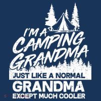 Camping Grandma Drawstring Bag